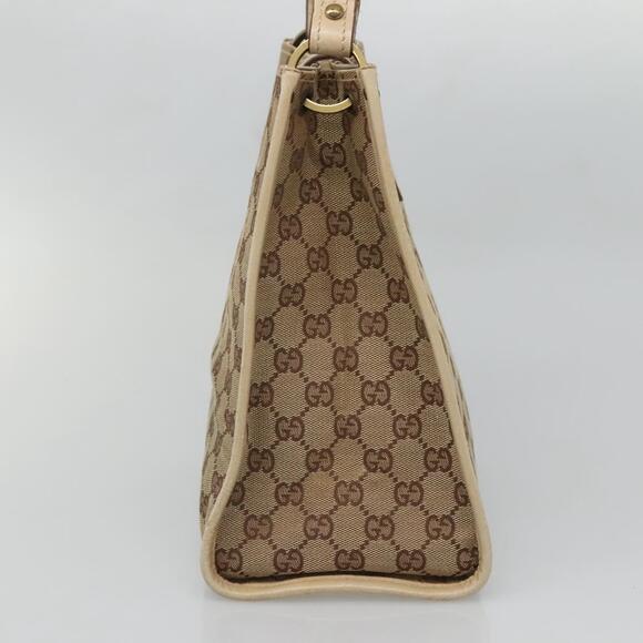 GUCCI GG Canvas Shoulder Bag Beige Gold - Picture 4 of 16